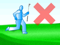 グリーン上は走らない