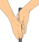 逆オーバーラッピンググリップ